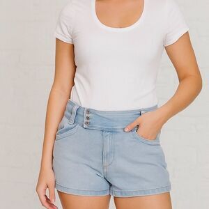 Tommy Hilfiger Vintage Side Snap Jean Shorts Women’s Size 12